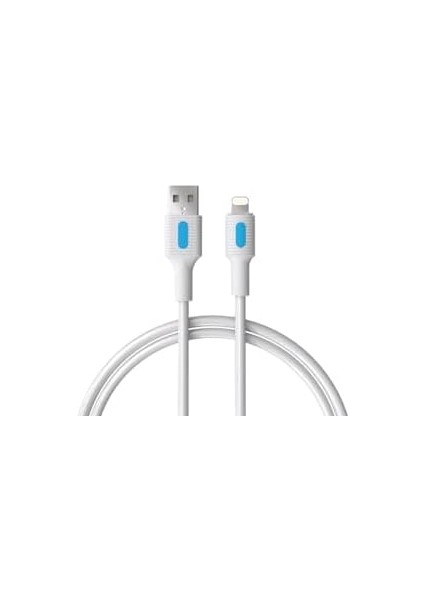 Uyumlu USB A- Şarj Kablosu, Beyaz Kablo, Mavi/beyaz Uçlar (150 Cm) fiyatları