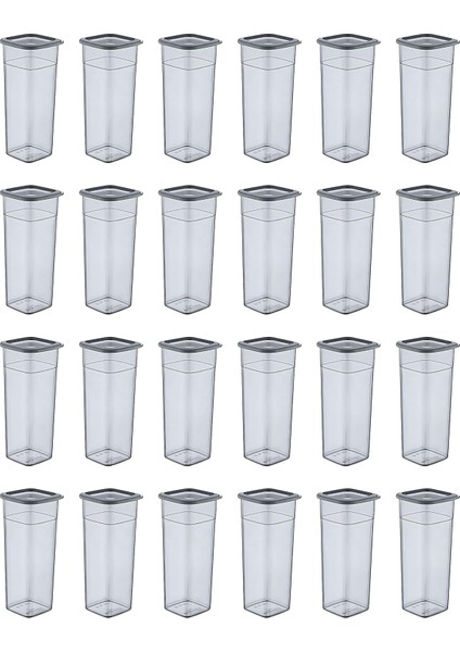 24&apos;lü Set Skali Kare Saklama Kabı 2140 ml