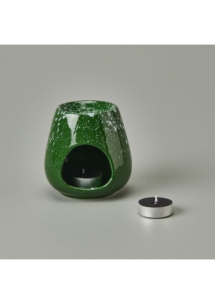 Deco Enyo Seramik Buhurdanlık - Yeşil - 11 cm