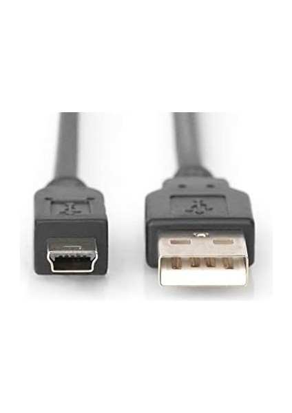 AK-300108-010-S USB 2.0 Bağlantı Kablosu, A Tipinde - Mini B (5 ) M/m, 1.0m, USB 2.0 Uyumlu, Bl modelleri