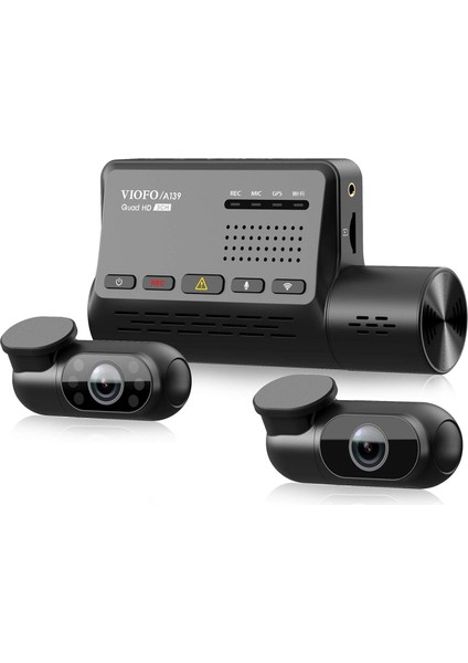 A139 3 Kameralı Ön-Arka-Iç 2k 1440P 5ghz Wifi S&apos;li Araç Kamerası