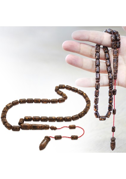 Sistemli Kapsül Kesim Kahverengi Kokulu Tarçın Ağacı Tesbih fiyatları