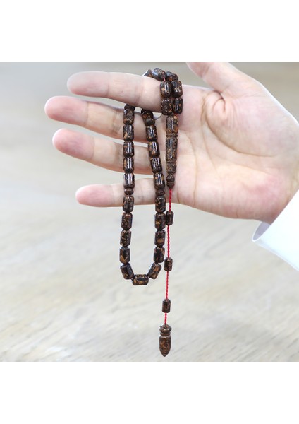 Sistemli Kapsül Kesim Kahverengi Kokulu Tarçın Ağacı Tesbih modelleri