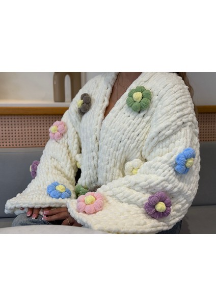 Pinterest Çiçek Detaylı Yumoş Puffy Ceket modelleri