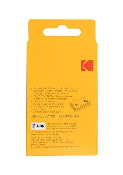 Fotoğraf Kağıdı, 50 x 76 Mm, Anında Film, 50&apos;li Paket fiyatları