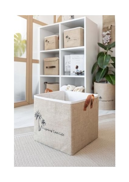 Bee Jüt Dolap Içi Organizer Takı, Makyaj,, Ofis Düzenleyici Saklama Kutusu 30X30X30 cm modelleri