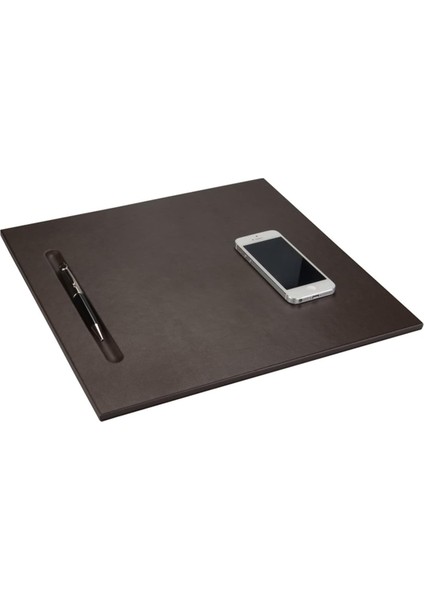 565-2 Sümen Takımı Mdf Malzemeden Deri Kaplı Tek Parça Pad Toplantı Sümeni 35X32 Cm, Kahve