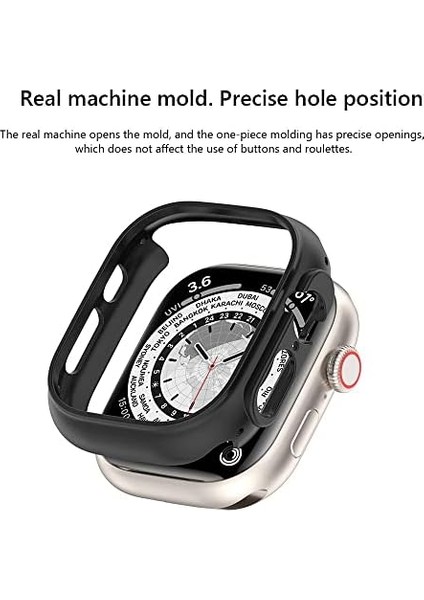 Ultra ile Uyumlu 49MM ile Uyumlu Pc Çerçeve Tam Kılıf, Ultra ile Uyumlu 49MM ile Uyumlu Köşeleri Kapatan Siyah fiyatları