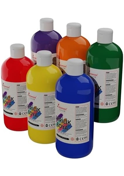 Rose Ara Renkler Akrilik 6&apos;lı Set 6X500 gr modelleri