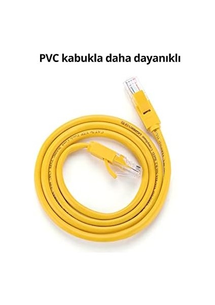 CAT5E Ethernet Kablosu, 1 Metre, Sarı fiyatları