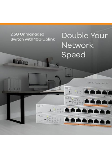 5-Port 2.5g Multi-Gig Unmanaged Switch | 1 x 10G Sfp+ | Desktop/ Mount modelleri