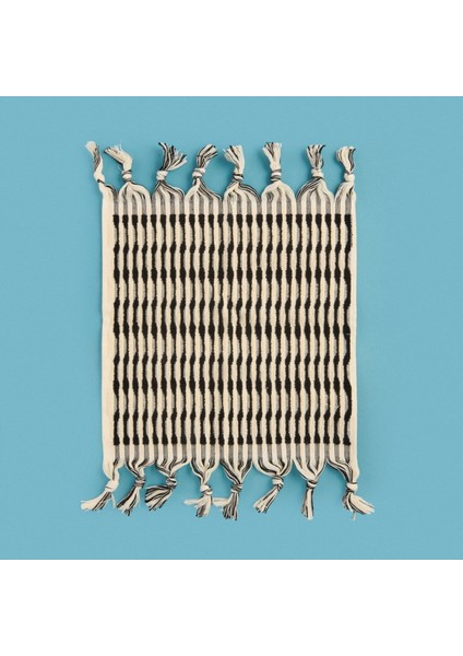 Soft Greta 2'li Havlu Seti - Ekru / Siyah - 30X30 cm fiyatları