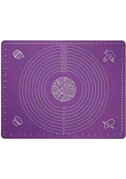 Silikon Ölçekli Hamur Açma Matı: Baklava, Börek, Ekmek, Mantı ve Erişte Için Yoğurma Matı (40 x 50) modelleri