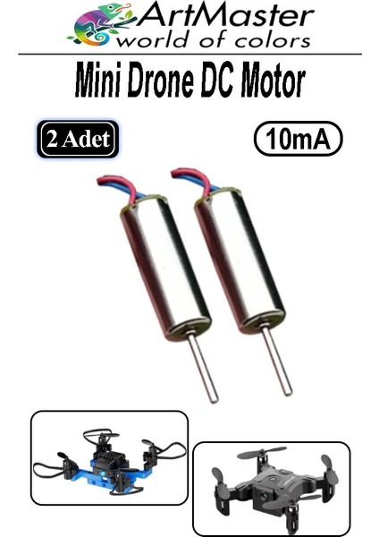 Mini Drone Motoru 2 Adet Çekirdeksiz Yüksek Hızlı Güçlü Deney Dc Dron Motoru Uçak Mini Drone Motoru Okul Helikopter