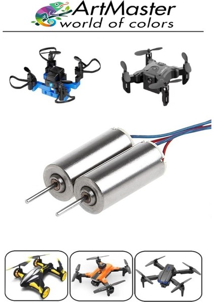 Mini Drone Motoru 2 Adet Çekirdeksiz Yüksek Hızlı Güçlü Deney Dc Dron Motoru Uçak Mini Drone Motoru Okul Helikopter fırsatları