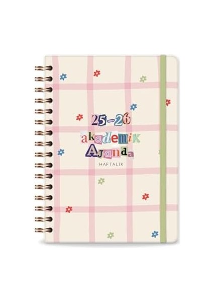 A5 Spiralli Renkli Akademik Ajanda 16 Aylık Motivasyon Sayfalı - Krem fiyatları