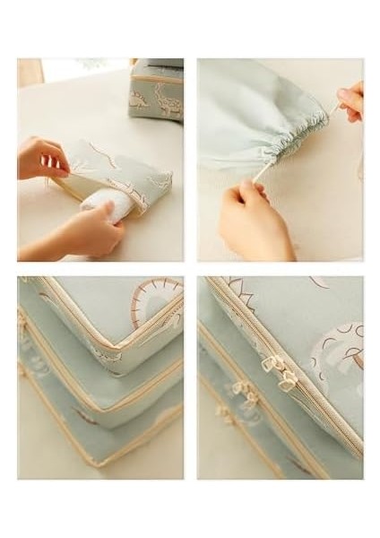 Textile 6&apos;lı Çocuk Odası Dinozor Bavul Içi Düzenleyici Set fiyatları