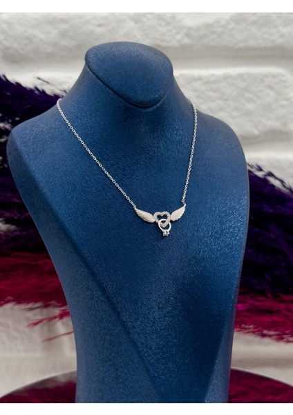 925 Ayar Gümüş Melek Kanadı Aşk Modeli Trend Kadın Kolye fiyatları