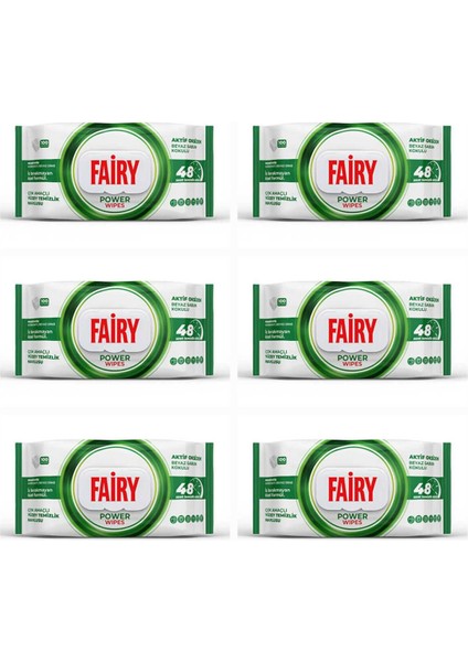Power Wipes Yüzey Temizlik Havlusu 100 Yaprak 6 Adet Beyaz Sabun