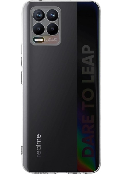 Kzy Iletişim Realme 8 Kapak 1mm Süper Silikon Şeffaf Kılıf