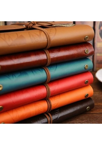 Yaprak Baskılı Deri Kapaklı Günlük Not Defteri Özel Tasarım Hediyelik Siyah fiyatları