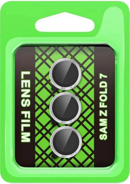 Z Fold 7 Raze Metal Kamera Lens - Gümüş