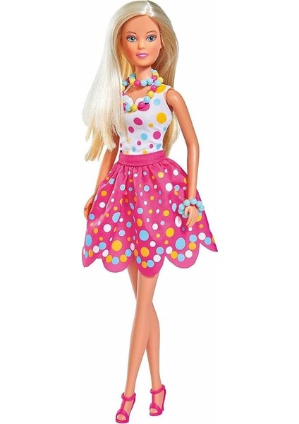 105733186, Steffi Modası Oyuncak Bebek Set, 90 Adet Rengarenk Boncuk, 29 Cm, Steffi Pearl Fashion