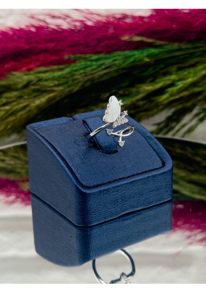 925 Ayar Gümüş Sedefli Spor Özel Tasarım Popüler Kadın Yüzük modelleri