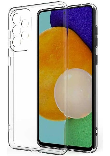 Galaxy Ile Uyumlu A73 Kılıf Kamera Korumalı Süper Silikon Kapak, Renksiz