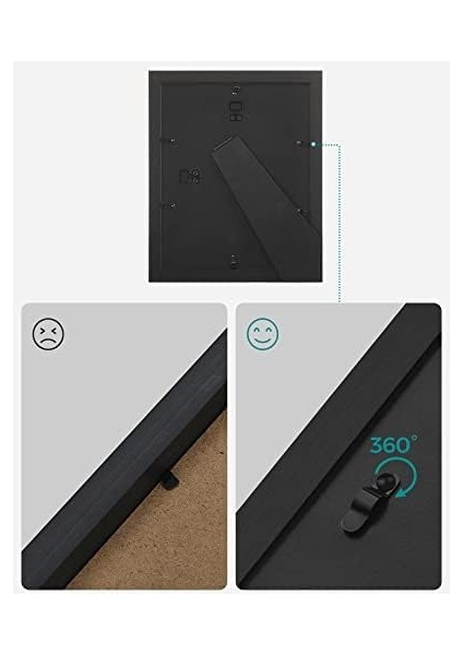 Resim Çerçevesi Seti 10&apos;lu, 20 x 25 cm Boyutunda 2 Fotoğraf, 13 x 18 cm Boyutunda 4 Fotoğraf, 10 x 15 cm Boyutunda 4 Fotoğraf, Siyah fiyatları