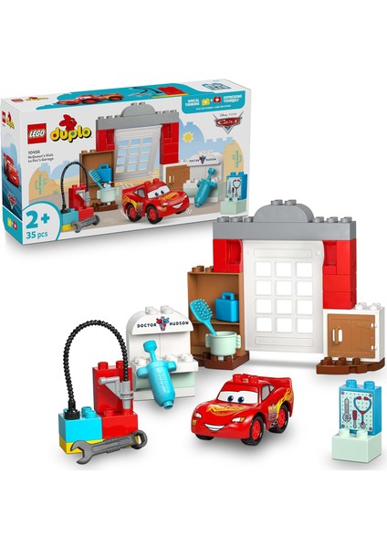 ve Pixar Mcqueen’in Doc’un Garajını Ziyareti 10456-2 Yaş ve Üzeri Hayranı Çocuklar Için Hayal Gücü Geliştiren Yaratıcı Oyuncak Seti, Hediye Fikri (35 Parça)