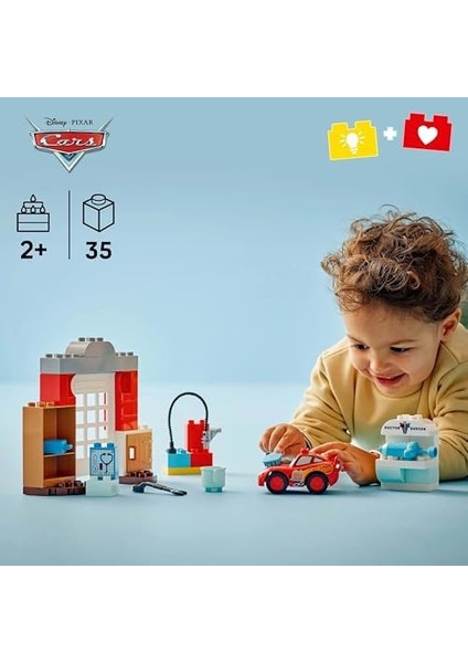 ve Pixar Mcqueen’in Doc’un Garajını Ziyareti 10456-2 Yaş ve Üzeri Hayranı Çocuklar Için Hayal Gücü Geliştiren Yaratıcı Oyuncak Seti, Hediye Fikri (35 Parça) modelleri
