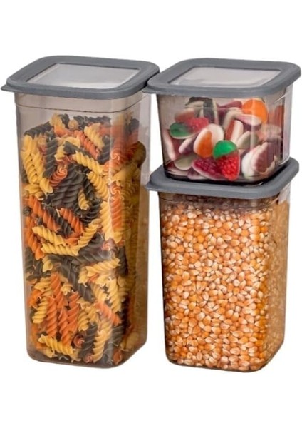 18&apos;li 3 Boy Set Sızdırmaz Kapaklı Kare Erzak Saklama Kabı 6 Adet 650ML - 6 Adet 1300ML - 6 Adet 1900ML Kare Erzak Saklama Kabı fiyatları