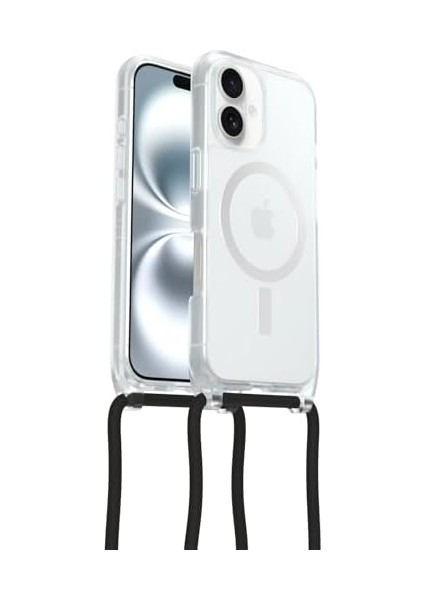 16 Uyumlu Magsafe&apos;li React Kolye Kılıfı, Ayarlanabilir ve Çıkarılabilir Telefon Zinciri ile Ultra Ince Koruyucu Kılıf, Askeri Standartlara Uygun, Şeffaf modelleri