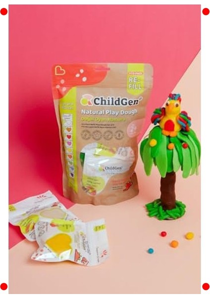 Doğal Oyun Hamuru Seti - 9 x 125GR Vakumlu Paket modelleri