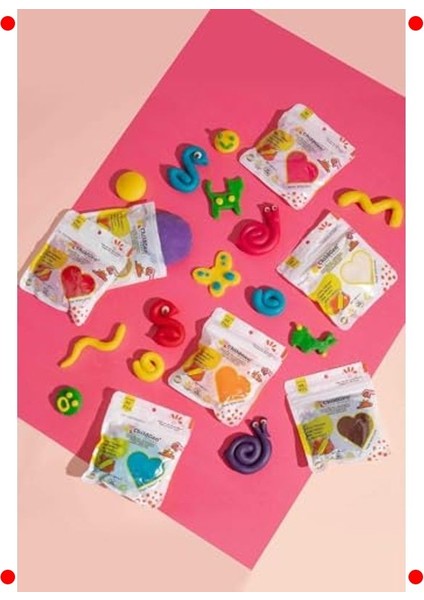 Doğal Oyun Hamuru Seti - 9 x 125GR Vakumlu Paket indirimleri