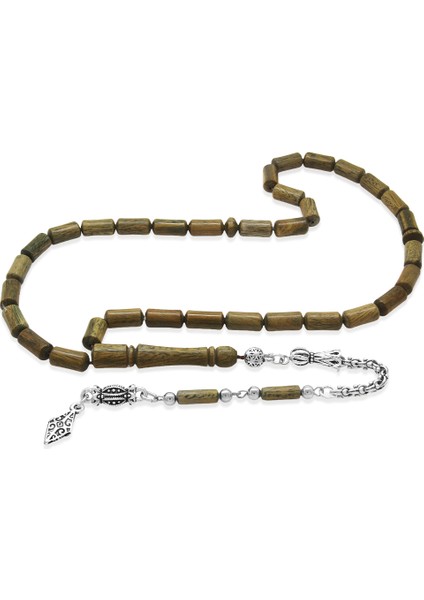 Kararmaz Metal Arnavut Zincir Püsküllü Kapsül Kesim Açık Kahverengi Pelesenk Tesbih