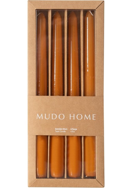 Concept 4lü Şamdan Mum Hardal 25CM
