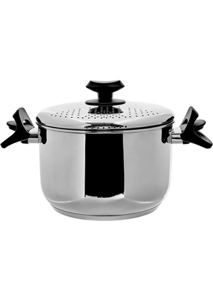 153.03.08.0369 Mutfaksever Çelik Makarna ve Mantı Tenceresi 22 Cm, Medium