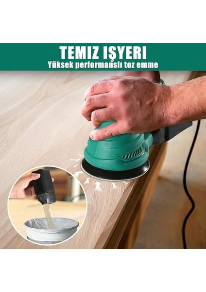 For Lıfe 300W Zımpara Makinesi, Elektrikli Zımpara Makinesi 6 Hız 13000RPM, 12 Adet 125MM Zımpara Kağıdı (240/120/80 Kum), Ahşap ve Metal Zımparalama Için Yıkanabilir Çekme Cebi ile modelleri