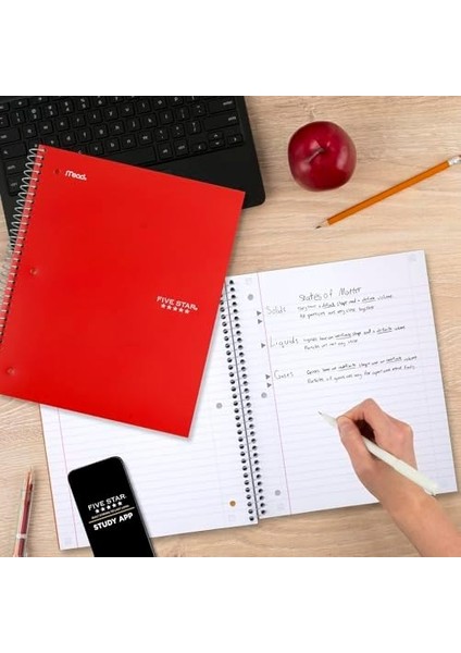 Star Spiral Dizüstü Bilgisayar, Thema, Genişlik Çizgili, 10 – 1/5,1 x 20,3 cm Çeşitli Renkler, 6 Pack (38042) fiyatları