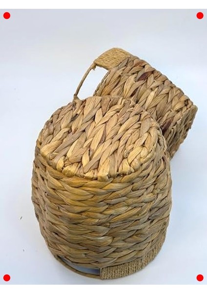 2'li Doğal El Örgüsü Hasır Saksı Kılıfı Çiçeklik indirimleri