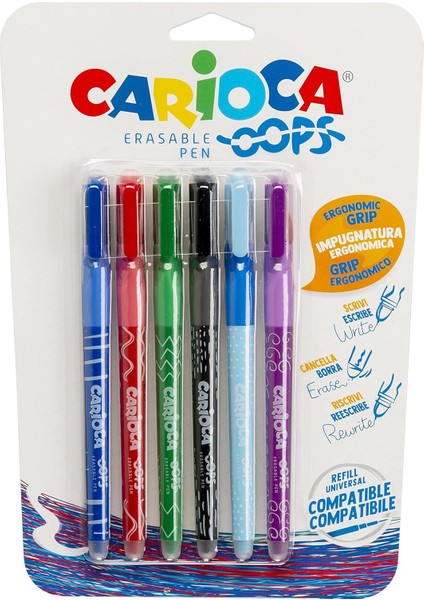 Oops Silinebilir Tükenmez 6&apos;lı Blisterli