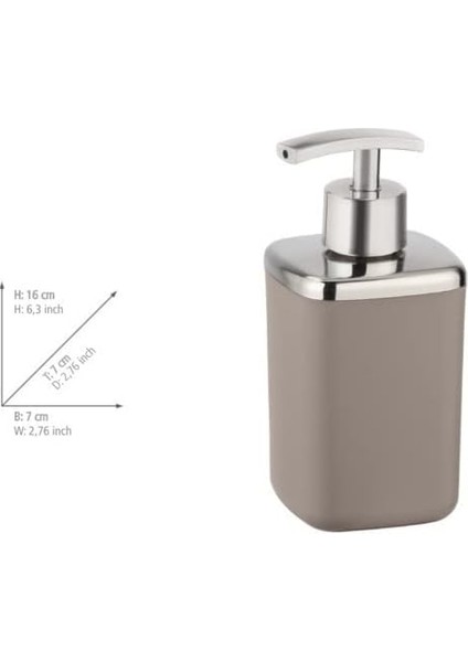 Barcelona Sabunluk, Sıvı Sabun Veya Losyonun Porsiyonlu Dağıtımı Için Doldurulabilir Sabun Dozajlayıcı, Miktarı Yakl. 370 Ml, Özel Plastik, Bpa Içermez, 7 x 16 x 7 Cm, Boz fiyatları