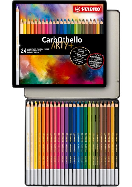 Carbothello - Kuru - 24&apos;lü Metal Kutu - Çeşitli Pastel Renkler