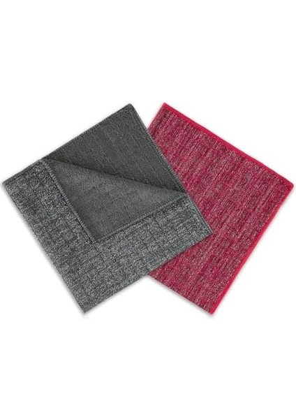 Cleanıng | Inatçı Leke Zorkir Ovalama Bezi - Simli, Telli Bez (Çizmez) 40X40 Kare Desen | X2 Adet modelleri