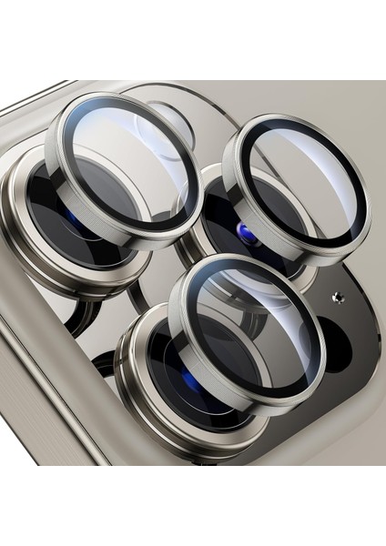 15 Pro Max 15 Pro Için Kamera Lens Kamera Ultra Yüksek Kaliteli Cam Lens Mercek ( Titanyum)