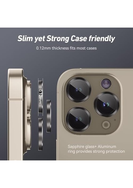 15 Pro Max 15 Pro Için Kamera Lens Kamera Ultra Yüksek Kaliteli Cam Lens Mercek ( Titanyum) fiyatları