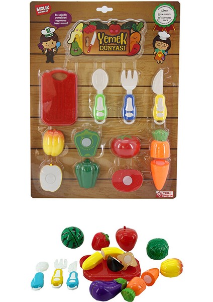 12 Pcs Kesilebilen Meyve&sebze modelleri