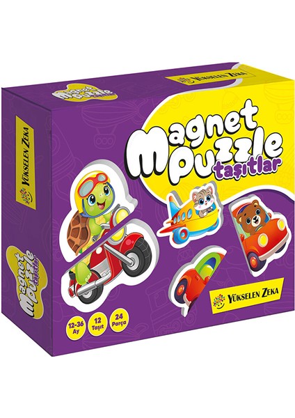 12-36 Ay Ilk Magnet Puzzle - Taşıtlar 1 Adet